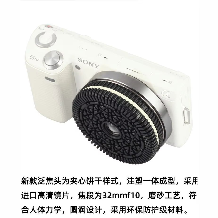 For Fuji X Mount 32Mm/F10 Pancake Lens Focus Free Compatible with Fuji X-Mount Mirrorless Cameras